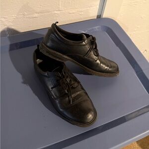 wonder nation Black Leather Lace-Up Oxfords